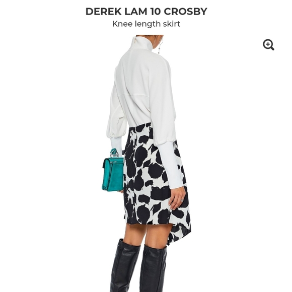 Derek Lam 10 Crosby Silk Ruffle Tie Skirt Sz 6 - Picture 8 of 8